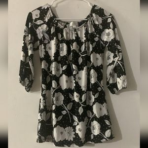 💞 - Shannon Ford New York sz Small Black & Cream Peasant Top